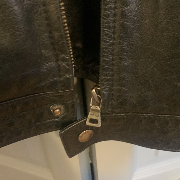 MEXX LEATHER BIKER JACKET - Picture 7 of 9
